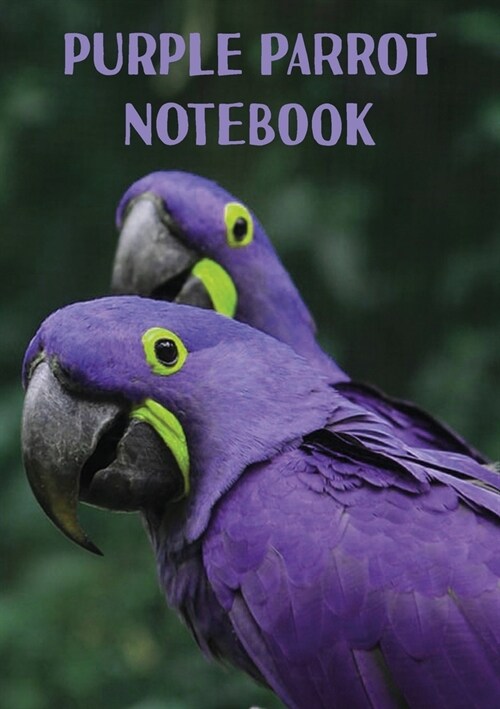 Purple Parrot A5 Lined Notebook (Paperback)