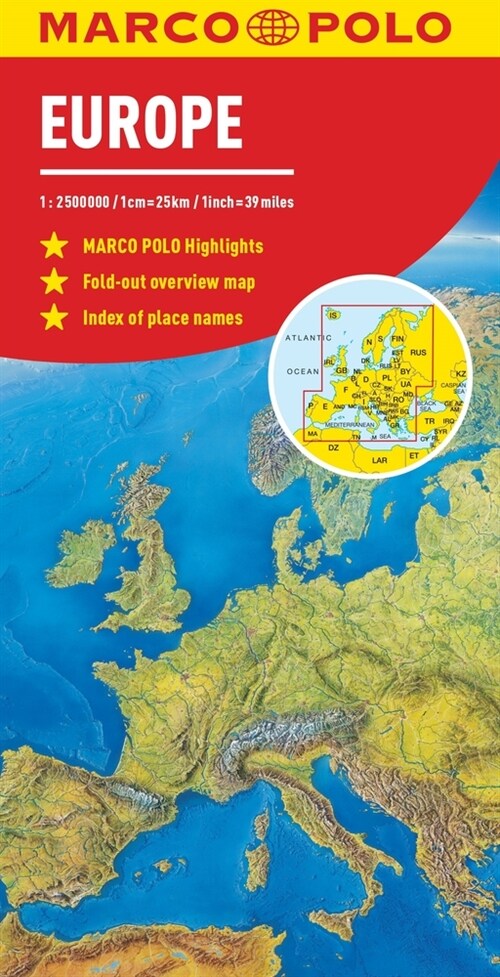 Europe Marco Polo Map (Folded)