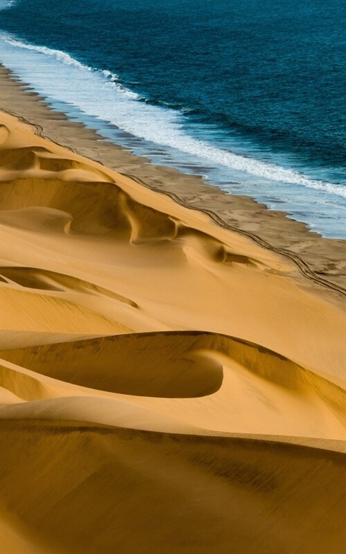 Notebook: sand dunes sea coast Namibia Africa (Paperback)