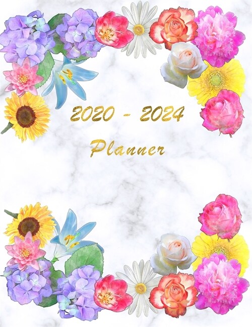 2020 - 2024 - Five Year Planner: Agenda for the next 5 Years - Monthly Schedule Organizer - Appointment, Notebook, Contact List, Important date, Month (Paperback)