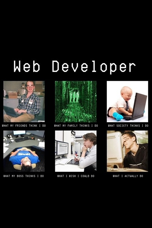 Web Developer: Funny Meme Developer Notebook Gift Idea For Programmer - 120 Pages (6 x 9) Hilarious Gag Present (Paperback)