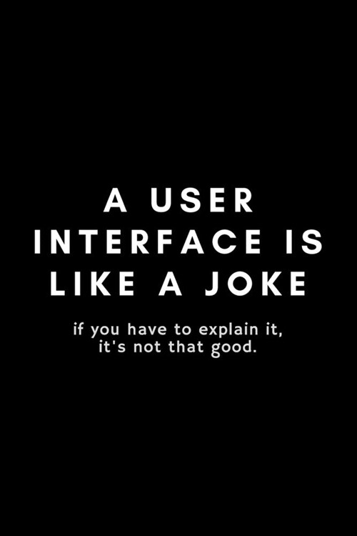A User Interface Is Like A Joke: Funny Graphic Designer Dot Grid Notebook Gift Idea For Artist, Illustrator - 120 Pages (6 x 9) Hilarious Gag Presen (Paperback)