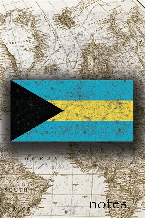 Notes: Beautiful Flag Of Bahamas Lined Journal Or Notebook, Great Gift For People Who Love To Travel, Perfect For Work Or Sch (Paperback)
