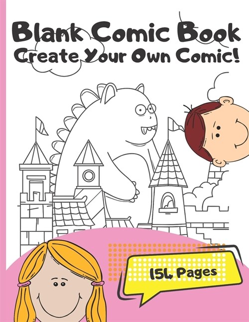 Blank Comic Book: for Kids: Create Your Own Comic! (Great Gift for Boys & Girls) (Paperback)