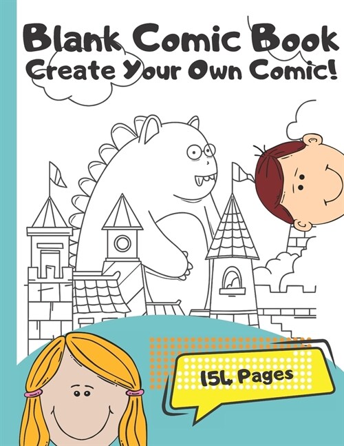 Blank Comic Book: for Kids: Create Your Own Comic (Great Gift for Boys & Girls) (Paperback)