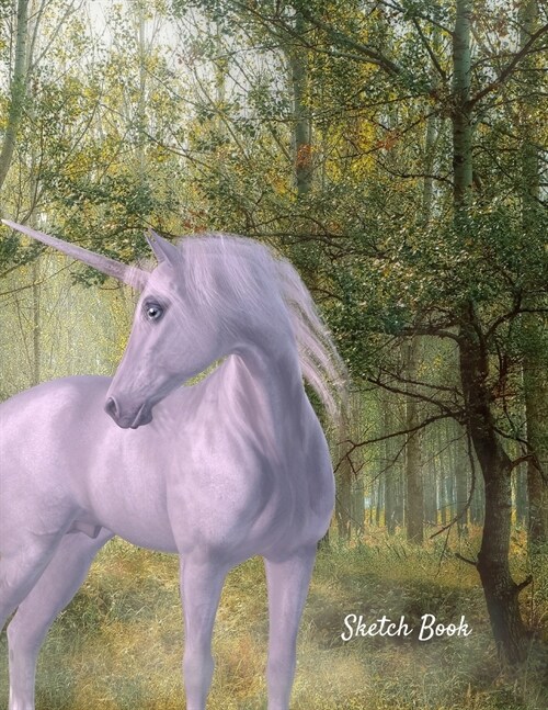 Sketch Book: Unicorn Forest Themed Personalized Artist Sketchbook For Drawing and Creative Doodling (Paperback)