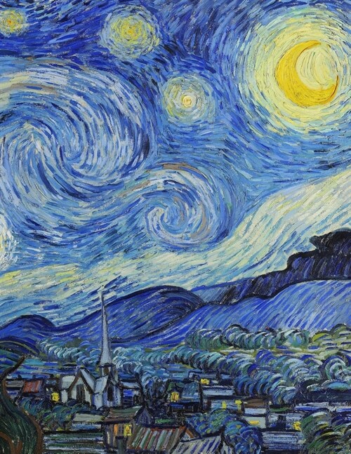 Van Gogh SKETCHBOOK #7: Cool Artist Gifts - Starry Night Vincent Van Gogh Sketchbooks For Artists Adults and Kids to draw in 8.5x11 100 blank (Paperback)