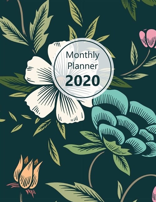 Monthly planner 2020: Large. Month on 2 pages. Incl. 2020 Calendar, Important dates section and Notes pages. 8.5 x 11.0 (Letter size). (Gr (Paperback)