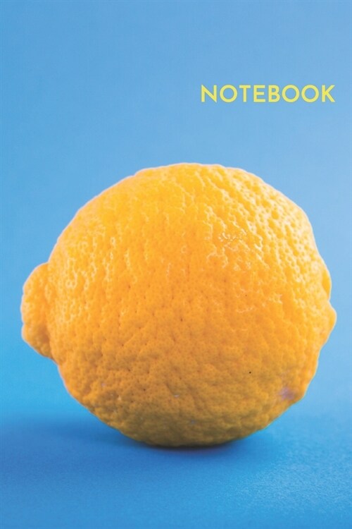 Notebook: Yellow Lemon Blank Unlined Notebook 6x9 Inches 100 Pages Lemon Citrus Fruits (Paperback)