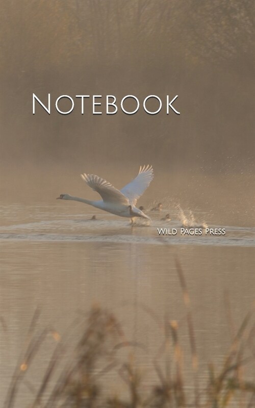 Notebook: Swan Taking Off Mist At Sunrise (Paperback)