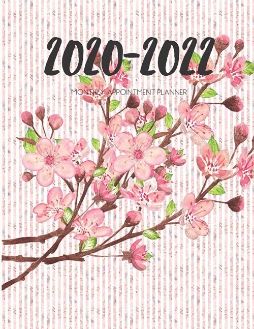 2020-2022 Three 3 Year Planner Pink Flowers Monthly Calendar Gratitude Agenda Schedule Organizer: 36 Months Calendar; Appointment Diary Journal With A (Paperback)