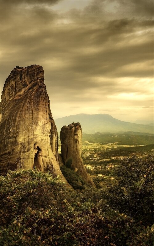 Notebook: Meteora Greece Rock Sunset Monastery (Paperback)