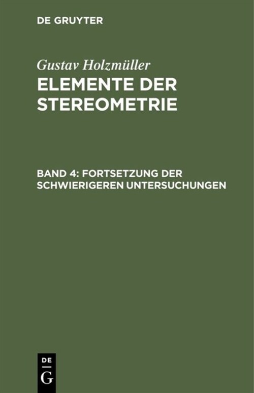 Fortsetzung Der Schwierigeren Untersuchungen (Hardcover, Reprint 2019)