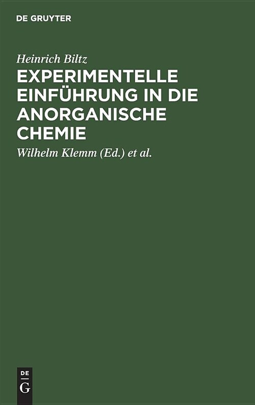 Experimentelle Einf?rung in die anorganische Chemie (Hardcover, 50, 50., Neubearb.)