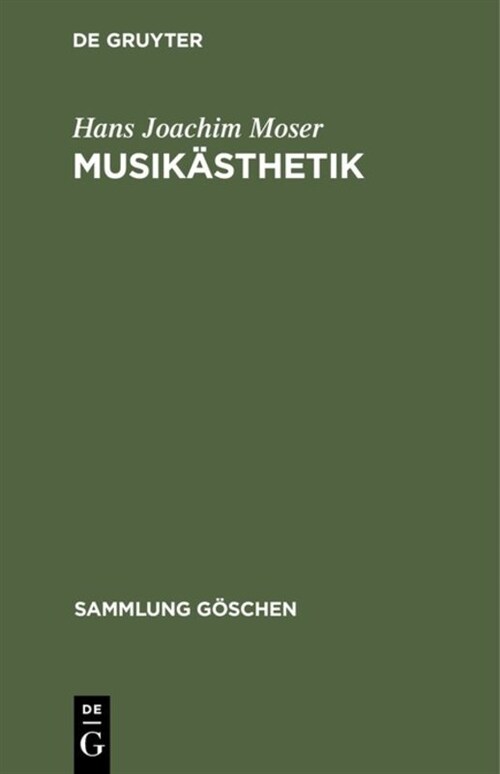 Musik?thetik (Hardcover, Reprint 2019)