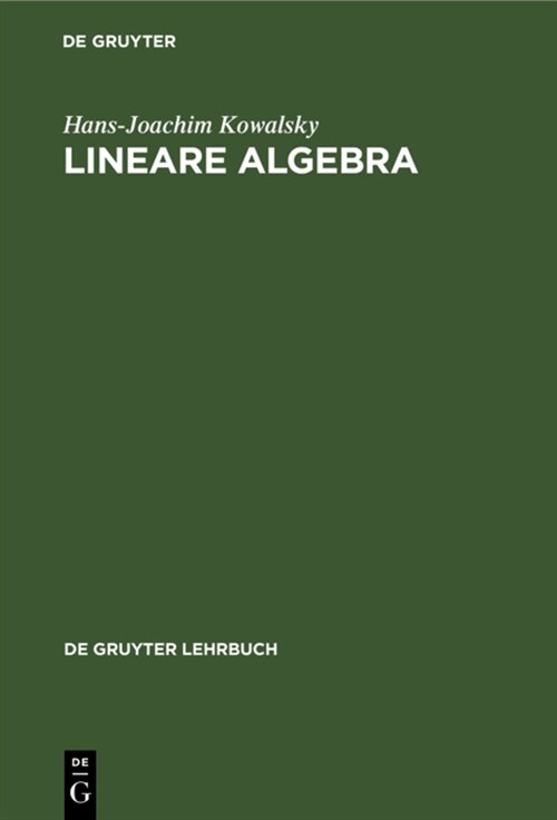 Lineare Algebra (Hardcover, 5, 5., Verb. Aufl.)