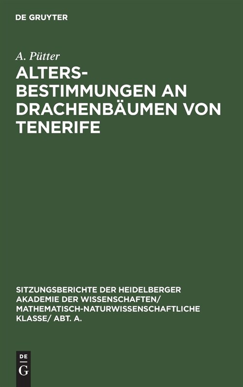 Altersbestimmungen an Drachenb?men von Tenerife (Hardcover, Vorgetragen in)