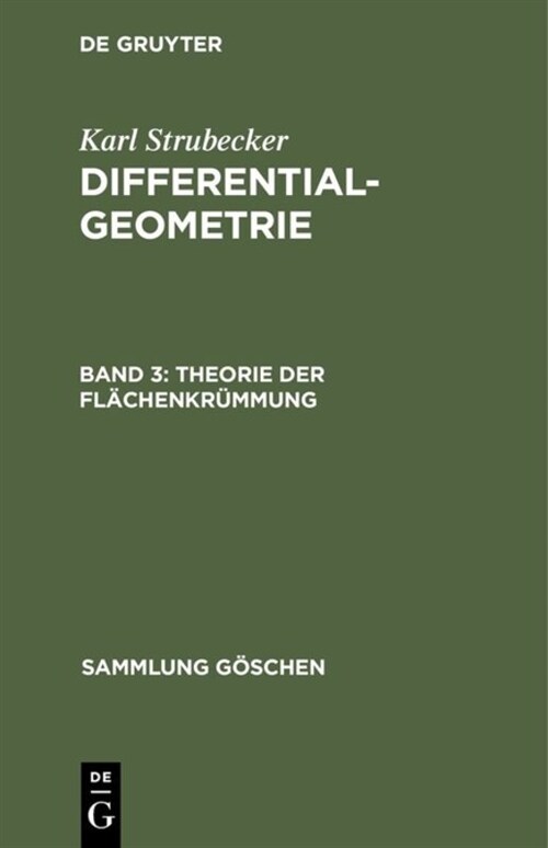 Theorie Der Fl?henkr?mung (Hardcover, Reprint 2019)
