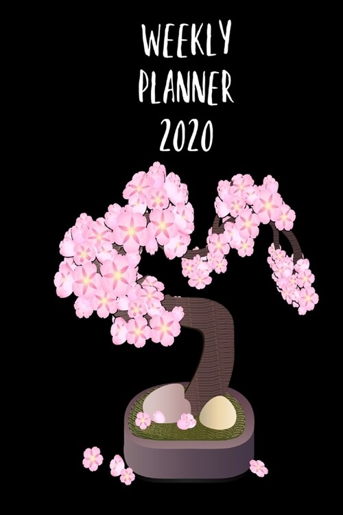 Weekly Planner 2020: Pink Bonsai Tree Zen Garden Japan Book Notepad Notebook Composition and Journal Gratitude Dot Diary (Paperback)
