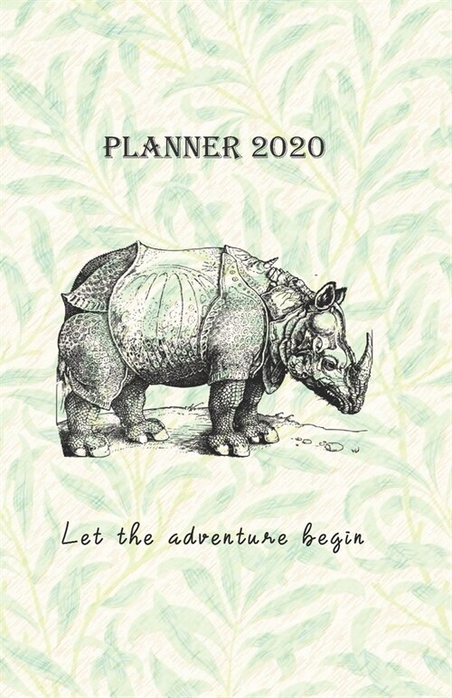 Planner 2020 Let The Adventure Begin: Adorable Retro Cover with a / Diary / Agenda with simple weekly pages + monthly calendar (portable size) (Paperback)