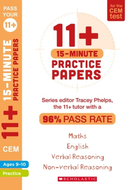 11+ 15-Minute Practice Papers for the CEM Test Ages 9-10 (Paperback)