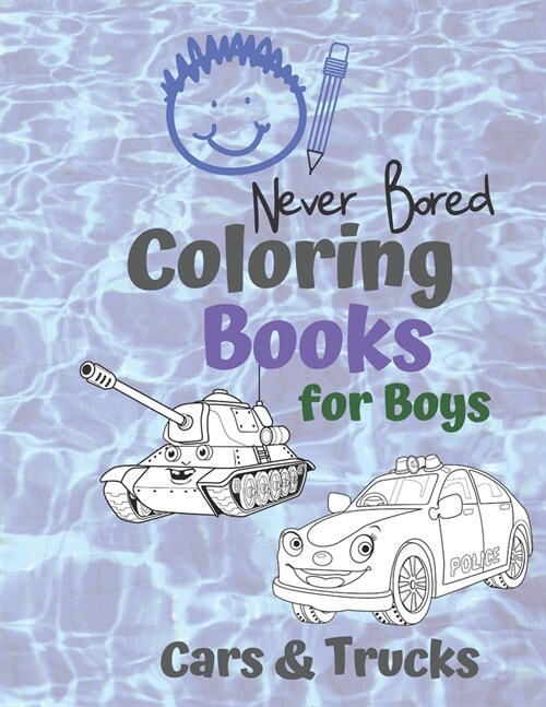 Coloring Books for Boys Cars & Trucks: Awesome Cool Cars And Vehicles: Cool Cars, Trucks, Bikes and Vehicles Coloring Book For Boys Aged 6-12 (Paperback)