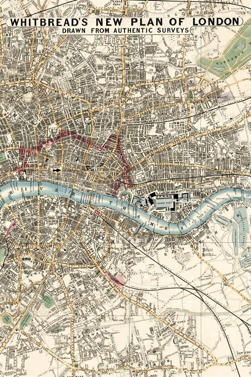 Stadtplan von London Notizbuch: Individuelles Notizheft mit historischer Karte von London, Notebook, Schreibheft etwa A5 (15,3 x 22,9 cm oder 6 x 9 In (Paperback)