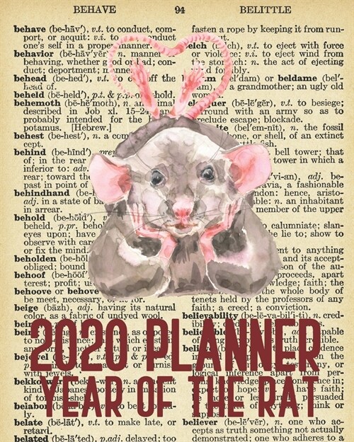 2020 Planner: Year Of The Rat: Monthly & Weekly Planner With Dot Grid Pages: Great Vintage Unique Gift For Chinese & Vietnamese Cele (Paperback)
