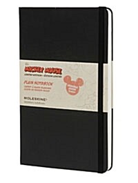 Moleskine Mickey Mouse Limited Edition Notebook, Large, Plain, Black, Hard Cover (5 X 8.25) (Hardcover)