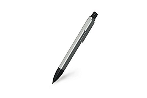 Moleskine Click Ball Pen, Light Metal, Large Point (1.0 MM), Black Ink (Other)