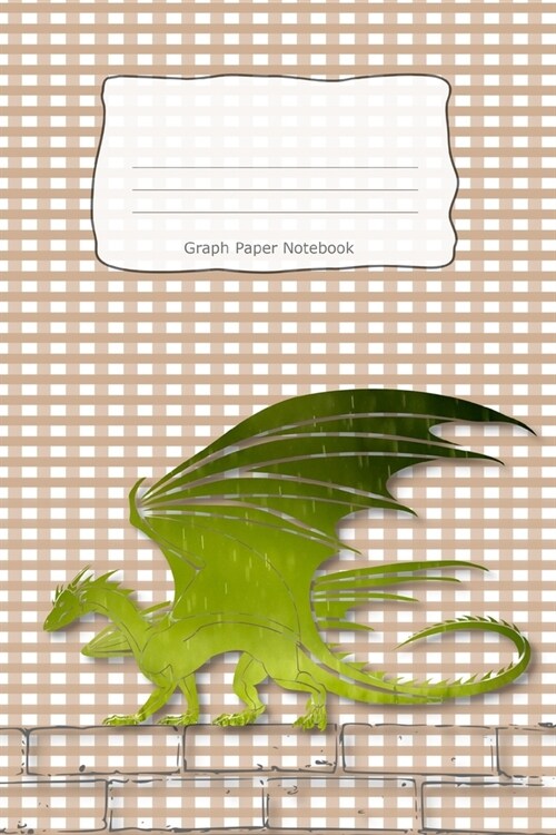 Graph Paper Notebook: Green Rain Dragon Cover Maths Exercise Notebook Graph Paper 5x5 .20 x .20 Softcover (Paperback)