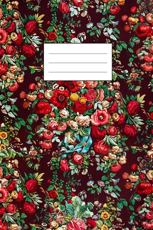Blumen: Bl?en Notizheft, Tagebuch, Notebook, Schreibheft etwa A5 (15,3 x 22,9 cm), liniert mit Floral Motiv (Paperback)