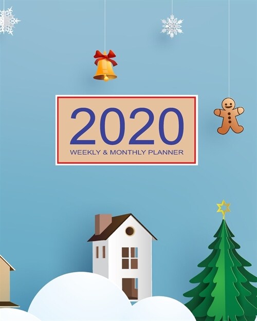 2020 Planner Weekly & Monthly 8x10 Inch: Reindeers on Blue Sky One Year Weekly and Monthly Planner + Calendar Views, journal, for Men, Women, Boys, Gi (Paperback)