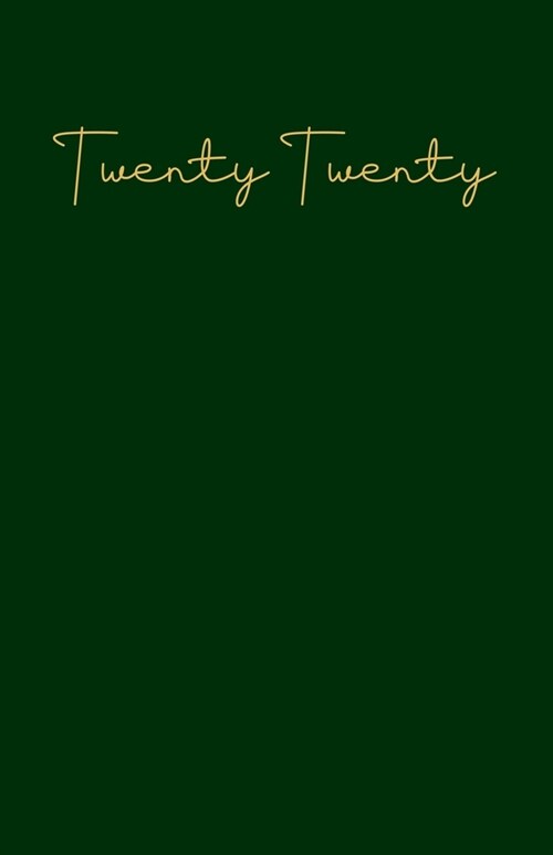 Twenty Twenty: Bullet Journal, Dot Grid Notebook Green Color Cover (5.5x8.5) (Paperback)