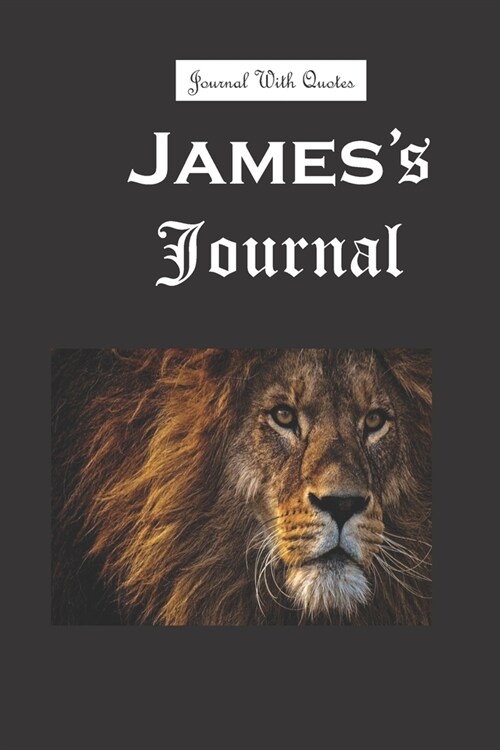 James Journal: 6x9 inch Lined journal or diary or notebook to write ideas, study and make plans. (Paperback)