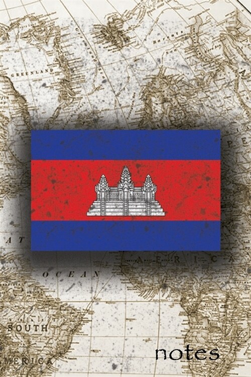 Notes: Beautiful Flag of Cambodia Lined Journal Or Notebook, Great Gift For People Who Love To Travel, Perfect For Work Or Sc (Paperback)