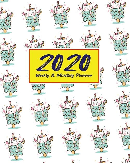 2020 Planner Weekly & Monthly 8x10 Inch: Meow Tree One Year Weekly and Monthly Planner + Calendar Views, journal, for Men, Women, Boys, Girls, Kids Da (Paperback)