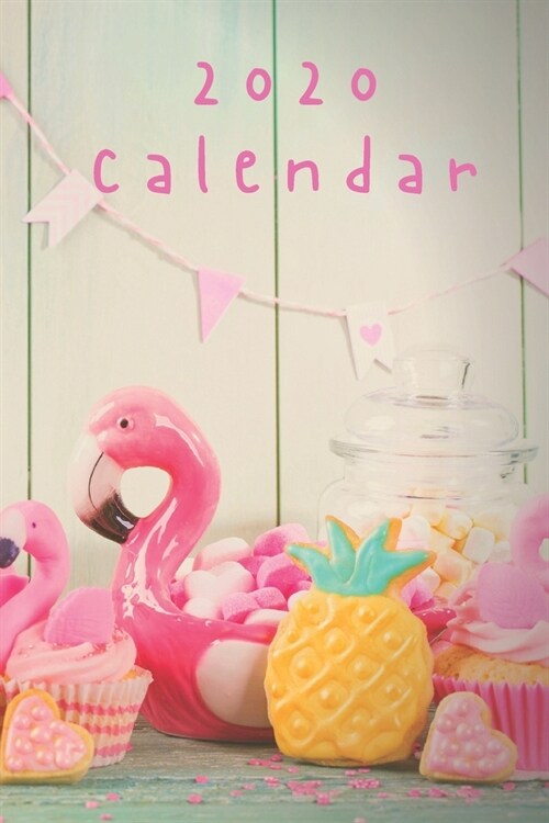 2020 Flamingo Calendar Planner Organizer: 6x9, 100 pages: Password Tracker, notes, daily, monthly, to-do list, weekly tropical bird theme planner (Paperback)