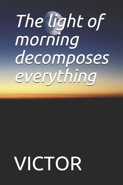The light of morning decomposes everything: The light of morning decomposes everything (Paperback)
