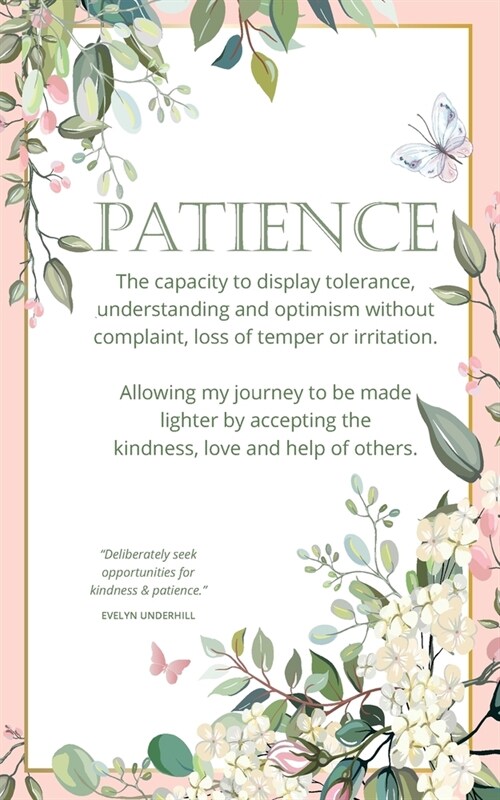 Word of the Year Planner and Goal Tracker: PATIENCE - The capacity to display tolerance and understanding. - 52 weekly pages for planning goals (Paperback)