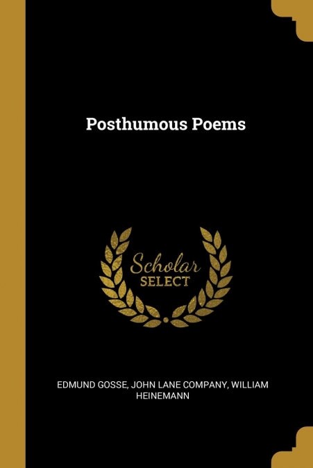 Posthumous Poems (Paperback)