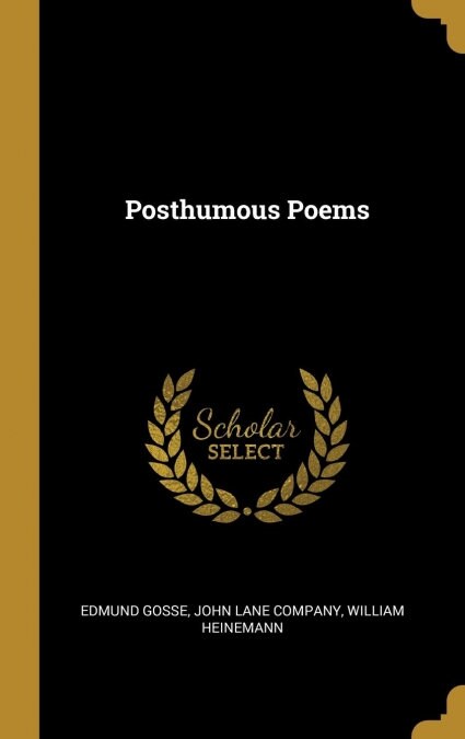 Posthumous Poems (Hardcover)