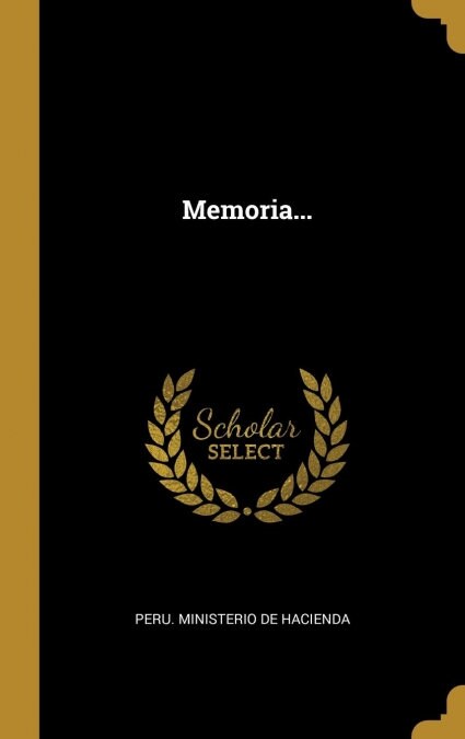 Memoria... (Hardcover)