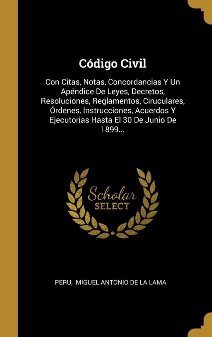 C?igo Civil: Con Citas, Notas, Concordancias Y Un Ap?dice De Leyes, Decretos, Resoluciones, Reglamentos, Ciruculares, ?denes, Ins (Hardcover)