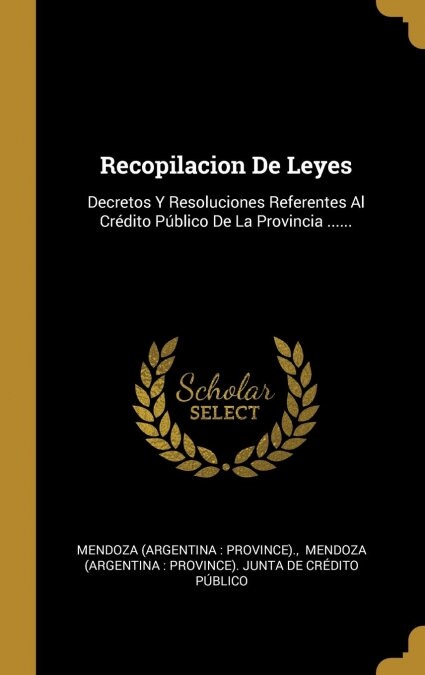 RECOPILACION DE LEYES (Book)