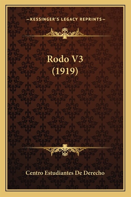 Rodo V3 (1919) (Paperback)