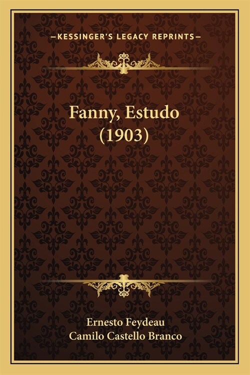 Fanny, Estudo (1903) (Paperback)