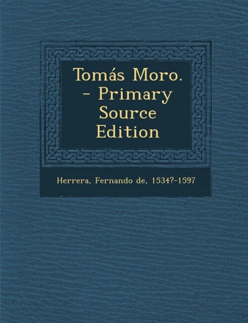 Tom? Moro. (Paperback)