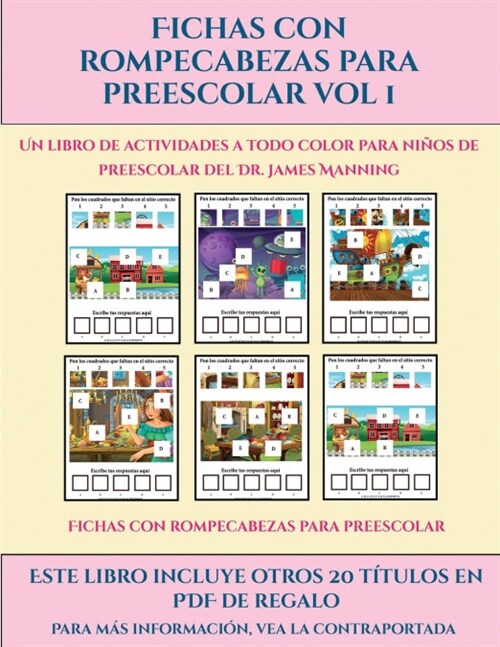 Fichas con rompecabezas para preescolar (Fichas con rompecabezas para preescolar Vol 1): Este libro contiene 30 fichas con actividades a todo color pa (Paperback)