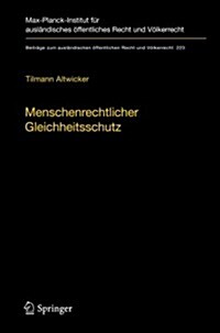 Menschenrechtlicher Gleichheitsschutz (Hardcover)